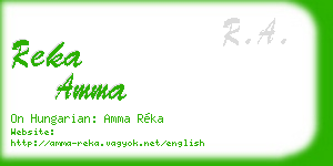 reka amma business card